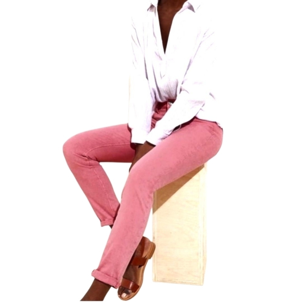 LOFT Modern Skinny Crop Jeans Pink Size 27 / 4 - Picture 4 of 16